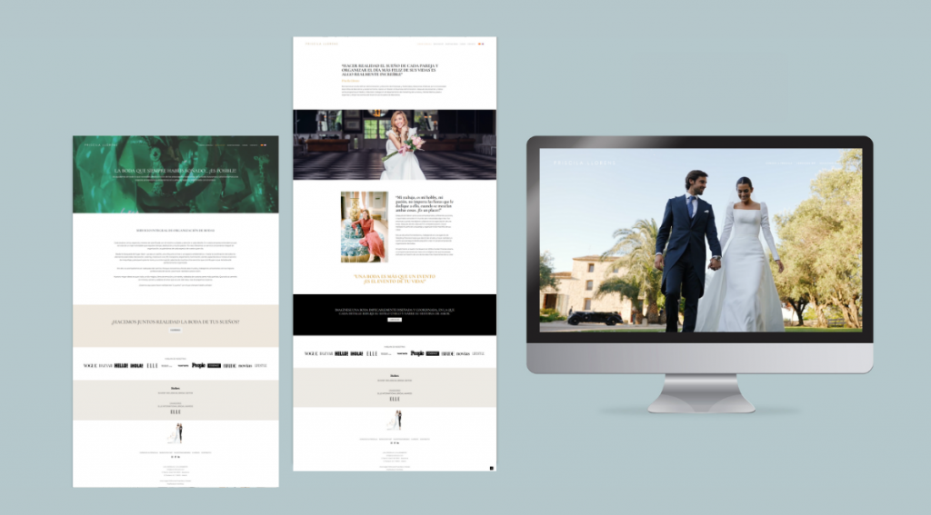 diseño web wedding planner Priscila Llorens